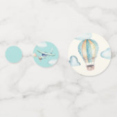 Thema Luftfahrt Kindermädchen Geburtstag Konfetti (Rückseiten)