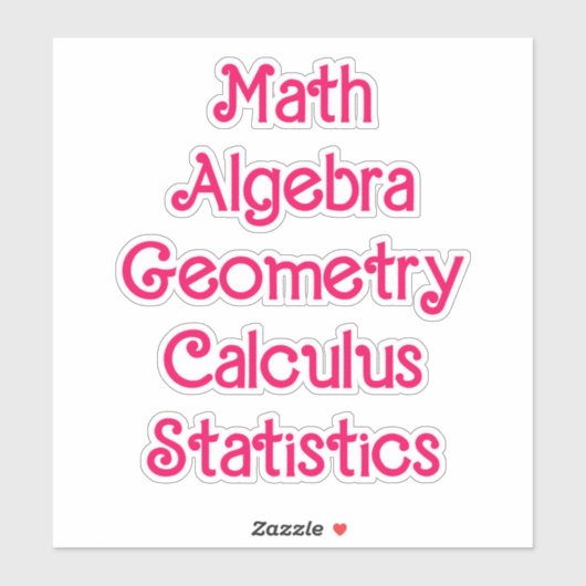 Thema Mathematik Aufkleber (Blatt)