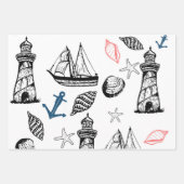 Thema Meeresforschung, Meeresthema, Meeresthema Geschenkpapier Set (Vorderseite)