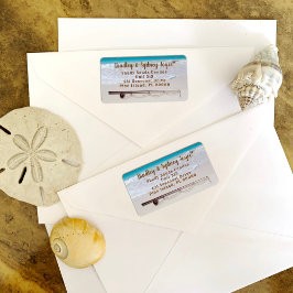 Thema Meeresküste Großes Adresseezeichen Adressaufkleber