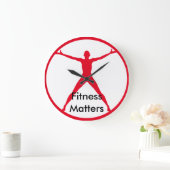 Thema "Moderne Fitness" Große Wanduhr (Zuhause)