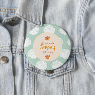 Thema "Muschel" des Party "Küstenstrand" Button