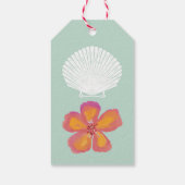 Thema "Muschel" des Party "Küstenstrand" Geschenkanhänger (Rückseite)