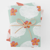 Thema "Muschel" des Party "Küstenstrand" Geschenkpapier Set (Beispiel)