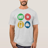 Thema Musik-Jahrzehnte abspielen T-Shirt (Vorderseite)