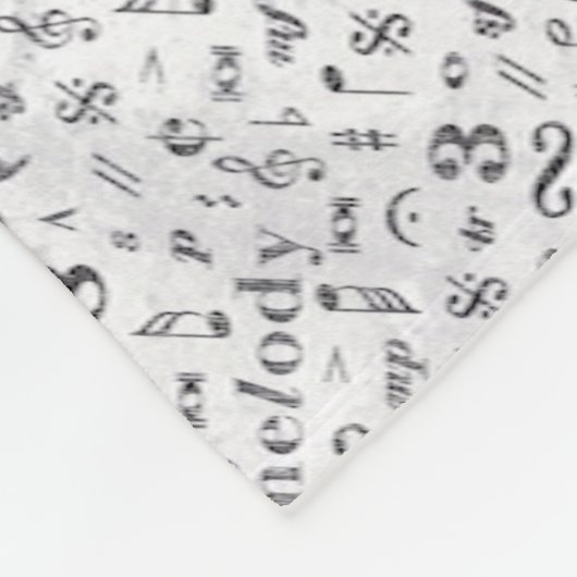 Thema Musiknote-Muster Fleecedecke (Ecke)