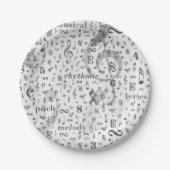 Thema Musiknote-Muster Pappteller (Vorderseite)