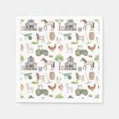 Thema "niedliche Nutztiere" Serviette (Vorderseite)