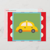 Thema niedlicher Autotransport Kindergeschenke Postkarte (Vorne/Hinten)