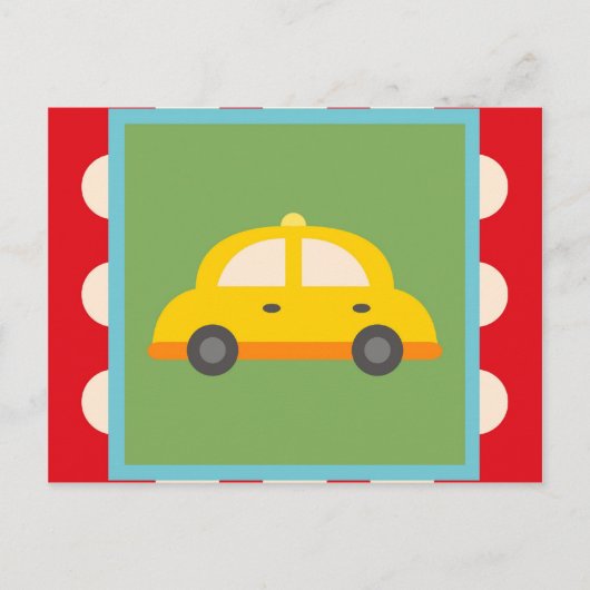 Thema niedlicher Autotransport Kindergeschenke Postkarte (Vorderseite)