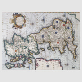 Thema oder Dekoupage Paper - Vintage Karte von Eng Seidenpapier