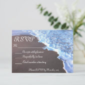 Thema "Ozean und Strand" RSVP Karte (Stehend Vorderseite)
