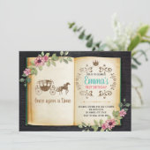 Thema-Party Einladung des alten Buches (Stehend Vorderseite)