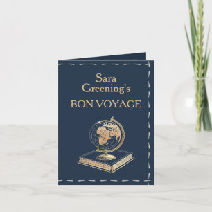 Thema Passport Style Bon Voyage Reisende Dankeskarte