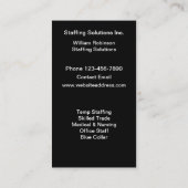 Thema Personalwesen Visitenkarte (Rückseite)