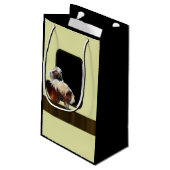 Thema Pferde und Pferde Kleine Geschenktüte (Rückseite Schrägansicht)