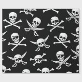 Thema "Piratenschiff - Skull und Knochen" Geschenkpapier (Flach)