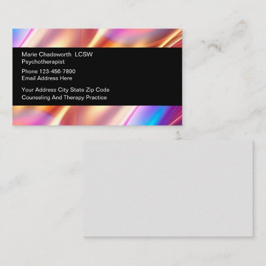 Thema psychische Gesundheit Moderne Visitenkarten Visitenkarte (Vorne/Hinten)