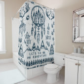 Thema Reise und Abenteuer Duschvorhang (Beispiel)