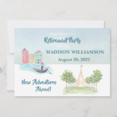 Thema "Reisen im Party" Einladung (Vorderseite)