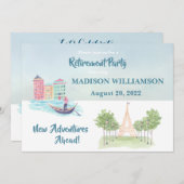 Thema "Reisen im Party"  Einladung (Vorne/Hinten)