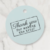 Thema Reiseziel-Reisepass-Briefmarke Geschenkanhänger (Rückseite)