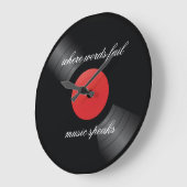 Thema Retro Vinyl Record Große Wanduhr (Winkel)