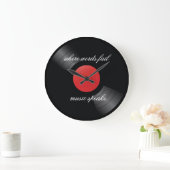Thema Retro Vinyl Record Große Wanduhr (Zuhause)