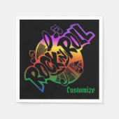 Thema Rock and Roll Rainbow Serviette (Vorderseite)