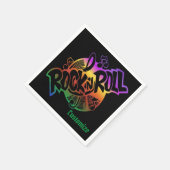 Thema Rock and Roll Rainbow Serviette (Ecke)