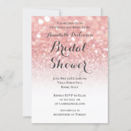 Thema "Rosa Glitzer" Einladung