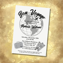 Thema Ruhestandsreise Party Bon Voyage Globe