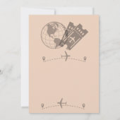 Thema Ruhestandsreise Party Bon Voyage Globe Einladung (Rückseite)