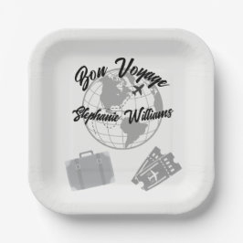 Thema Ruhestandsreise Party Bon Voyage Globe Pappteller