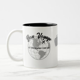 Thema Ruhestandsreise Party Bon Voyage Globe Zweifarbige Tasse