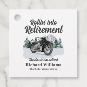Thema "Ruhestandsreisen" - Klassische Motorradroll Geschenkanhänger