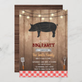 Thema Rustikale Grillen Einladung (Vorne/Hinten)