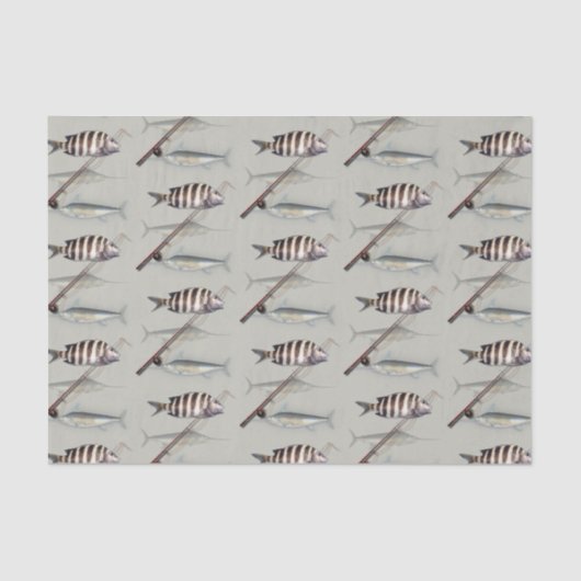 Thema Salzwasserfischerei Seidenpapier (Vorderseite)