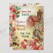 Thema "Save the Date Card Farm" Einladung (Vorne/Hinten)
