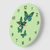 Thema SchmetterlingNatur Große Wanduhr (Winkel)