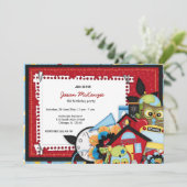 Thema Schulgeburt Einladung (Stehend Vorderseite)