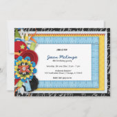 Thema Schulgeburt Einladung (Vorderseite)