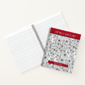 Thema Schwarz-weiße Blumenschule Notizblock (Innenseite)