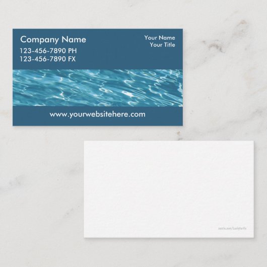 Thema Schwimmbad Visitenkarte (Vorne/Hinten)