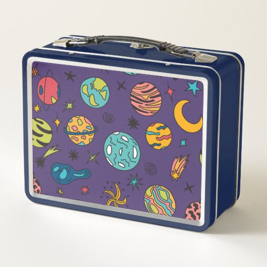 Thema "Space Galaxy" Metall Brotdose (Rückseite)