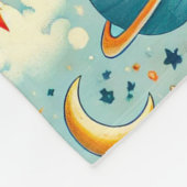 Thema Spielender Weltraum Fleecedecke (Ecke)