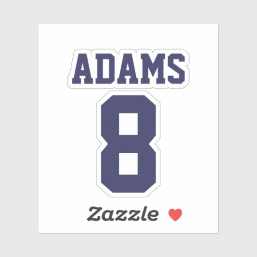 Thema Sport Personalisiert Name und Nummer Aufkleber (Blatt)