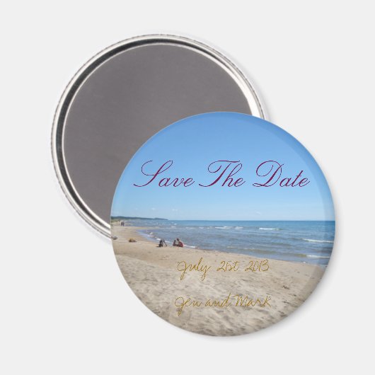 Thema "Strand speichern" Magnet (Vorderseite/Rückseite)