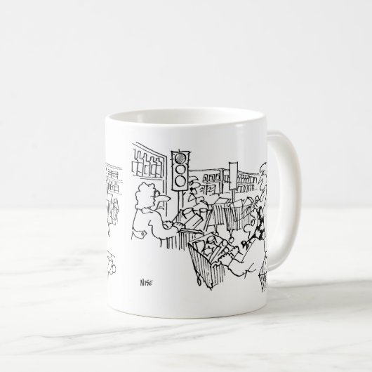 Thema Supermarkt-Lights Superstore Kaffeetasse (VorderseiteRechts)