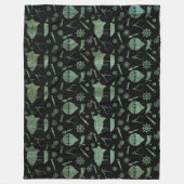 Thema "Verdigris Bronze Steampunk Airships" Fleecedecke (Vorderseite)